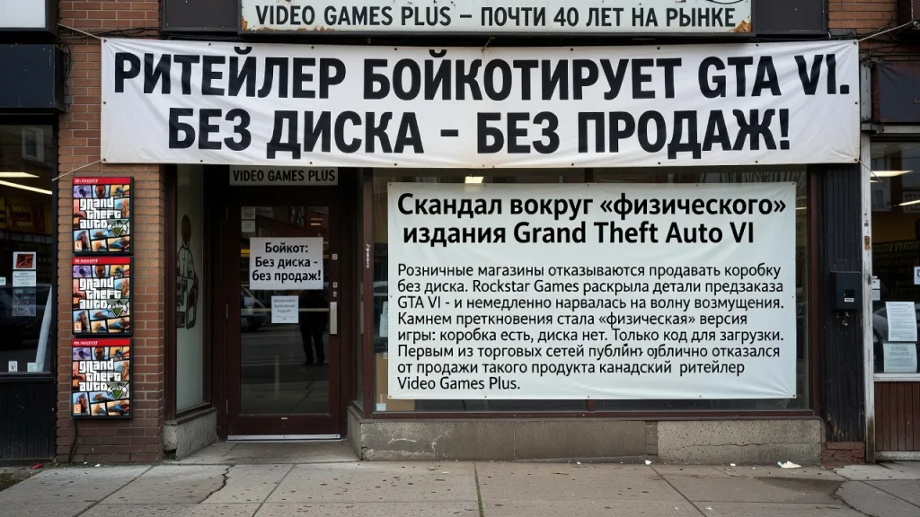 Ритейлер бойкотирует GTA VI. Без диска - без продаж!
