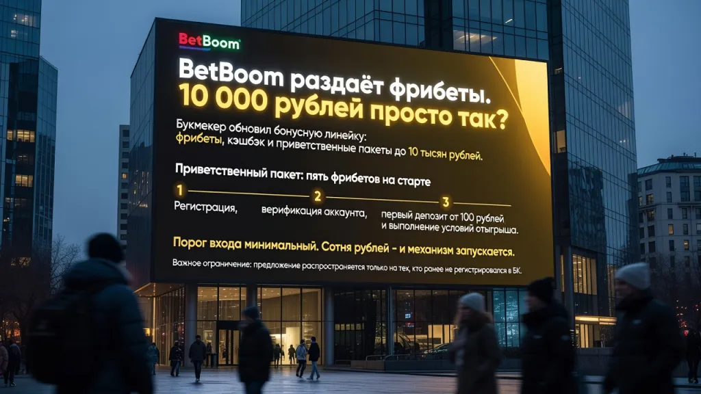 BetBoom раздаёт фрибеты. 10 000 рублей просто так?