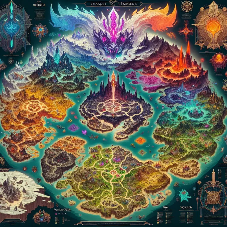 Карта Лига Легенд: Путеводитель по игровому миру