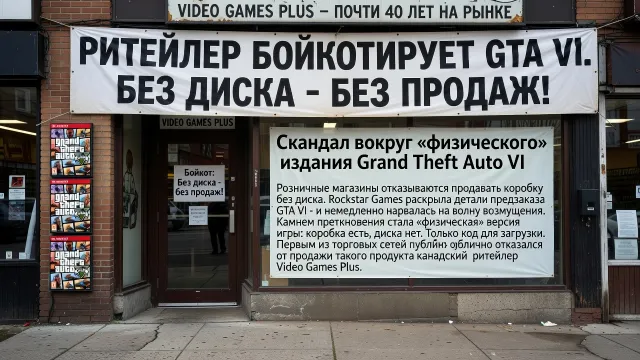 Ритейлер бойкотирует GTA VI. Без диска - без продаж!